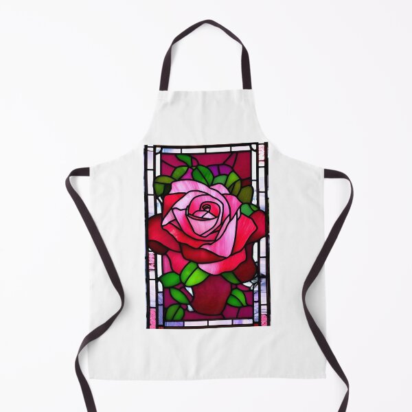 Item preview, Roses In a Stained Glass Artwork Design designed and sold by StickerBird.