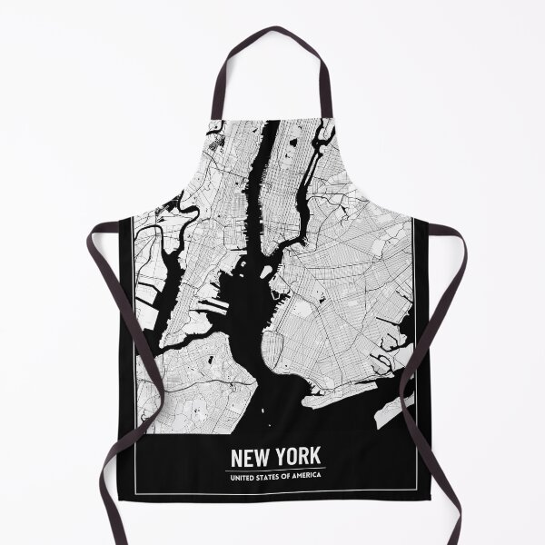 Item preview, New York Map Poster Illustrated Design Black & White Illustration  designed and sold by ZenDesigner.