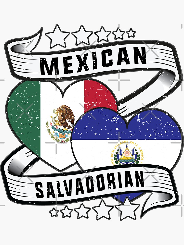 "Mexican salvadorian flag shirt Half salvadorian and Half Mexican