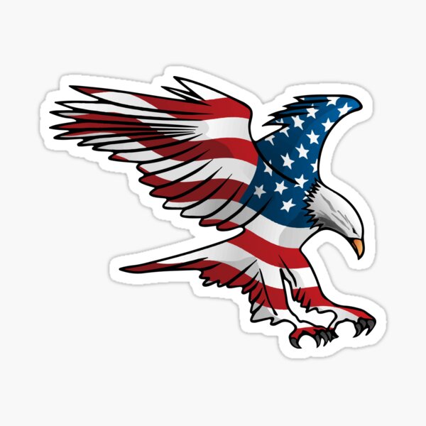 Item preview, Bald Eagle- America Sticker  designed and sold by Tee Hub.