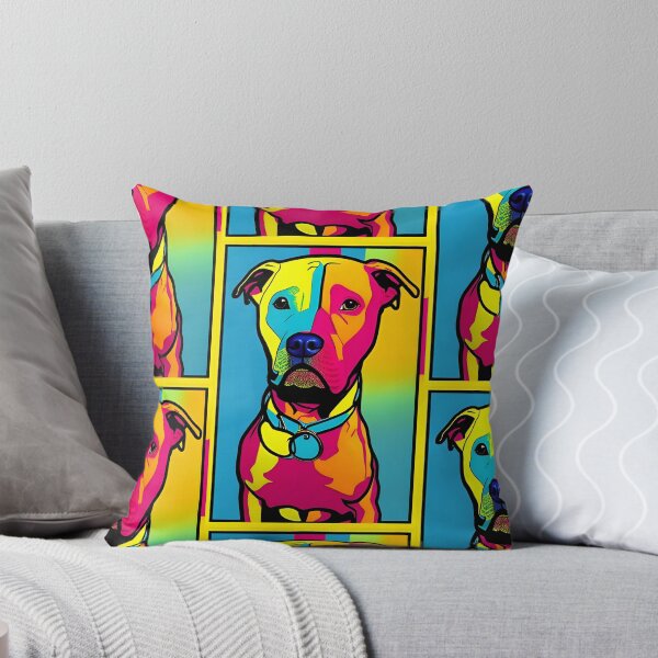 Artikelvorschau, Pitbull Hündchen-Pop-Art-Design entworfen und verkauft von StickerBird.