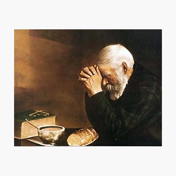 Item preview, Grace Old Man Praying Over Bread Eric Enstrom designed and sold by travisbarke.