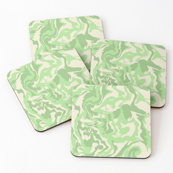 Item preview, Sage green retro liquid swirl pattern designed and sold by ReneMagritteArt.