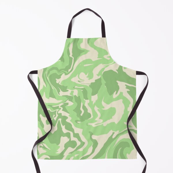 Item preview, Sage green retro liquid swirl pattern designed and sold by ReneMagritteArt.