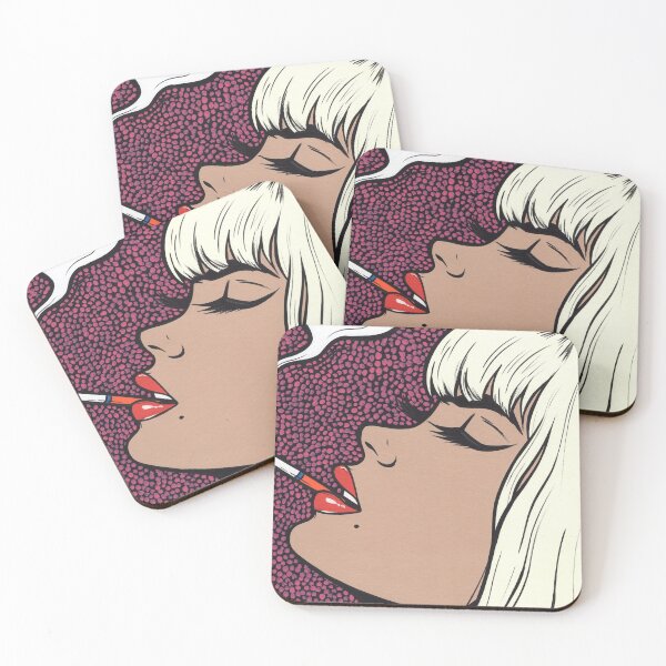 Item preview, Platinum Blonde Smoking Comic Girl designed and sold by turddemon.