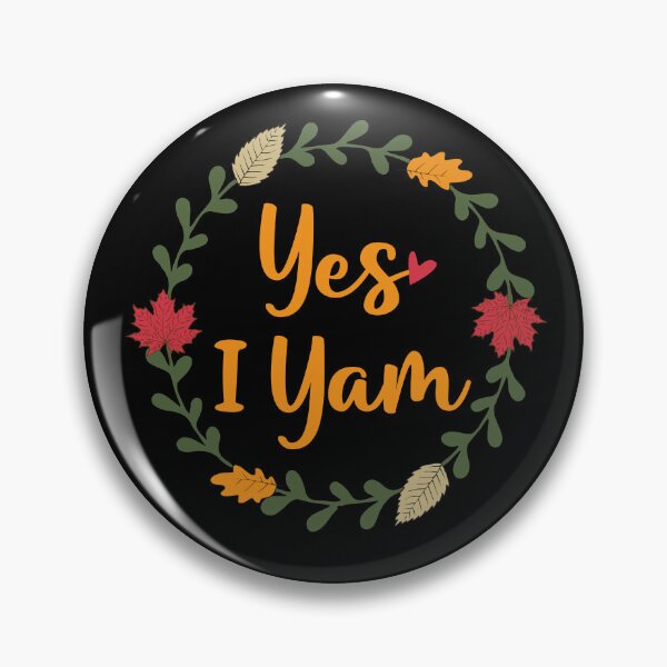 Item preview, Yes I Yam Sweet Potato Thanksgiving Couple Cute Gift Floral Design  designed and sold by alenaz.