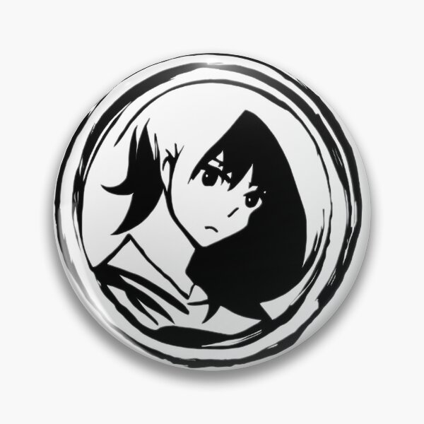Item preview, black and white anime pensive thinking deep thought woman circle designed and sold by UncleLanny.