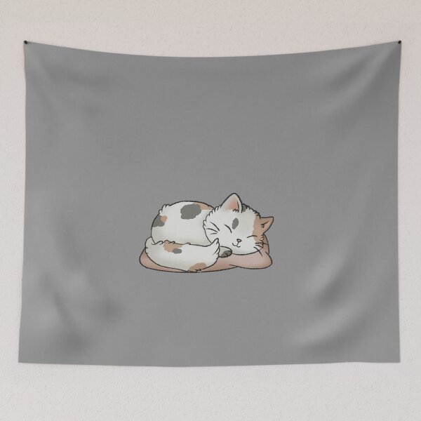 Item preview, Sleeping Fluffy Muted Calico Cat designed and sold by Zephyr-Studio.