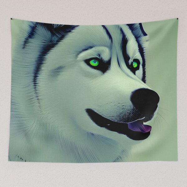 Item preview, Siberian Husky colorful dog portrait #40 designed and sold by supeart.
