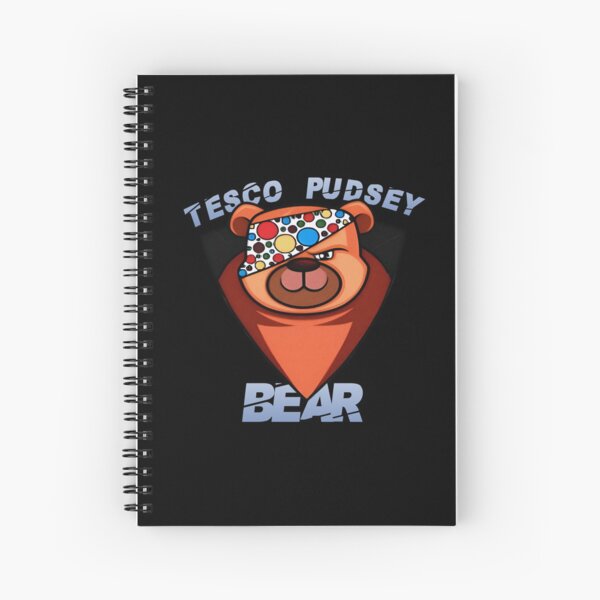 "Tesco Pudsey Bear" Spiral Notebook for Sale by Vlaki Redbubble