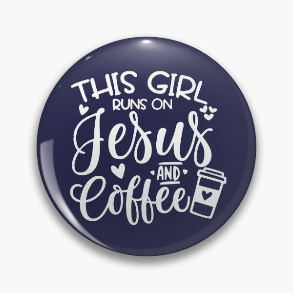 Item preview, This Girl Runs on Jesus and Coffee Hearts designed and sold by Rowena Jones.