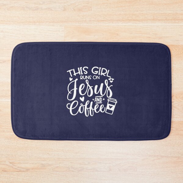 Item preview, This Girl Runs on Jesus and Coffee Hearts designed and sold by Rowena Jones.