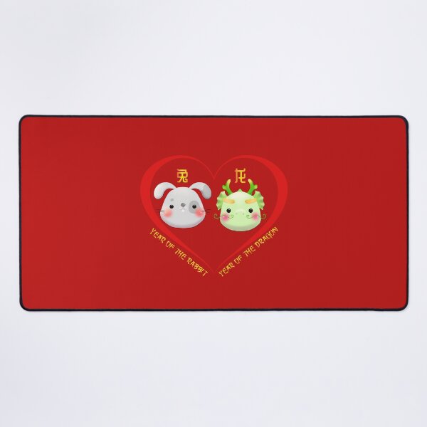Item preview, Year Of The Rabbit And Year Of The Dragon Couples Cute Chinese Zodiac Animals designed and sold by Karry-Pat.
