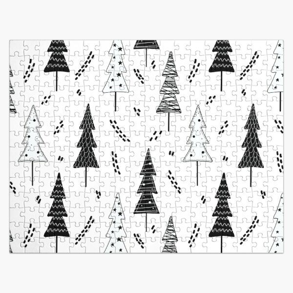 Cozy Boho Nordic Christmas Knitted Snowflakes Pattern Neutral and Black  Wrapping Paper by Octavia Soldani