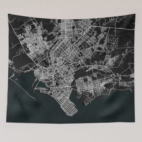 Item preview, Karachi City Map of Sindh, Pakistan - Dark designed and sold by deMAP.