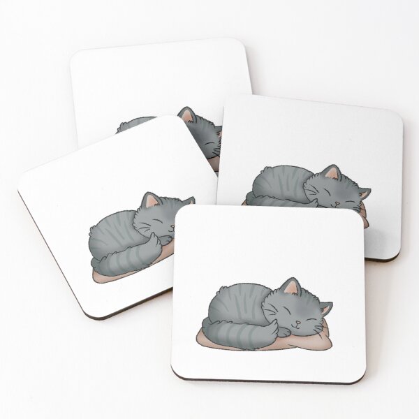 Item preview, Sleeping Fluffy Gray Tabby Cat designed and sold by Zephyr-Studio.