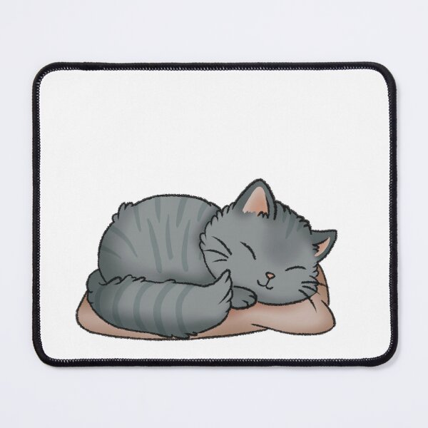 Item preview, Sleeping Fluffy Gray Tabby Cat designed and sold by Zephyr-Studio.