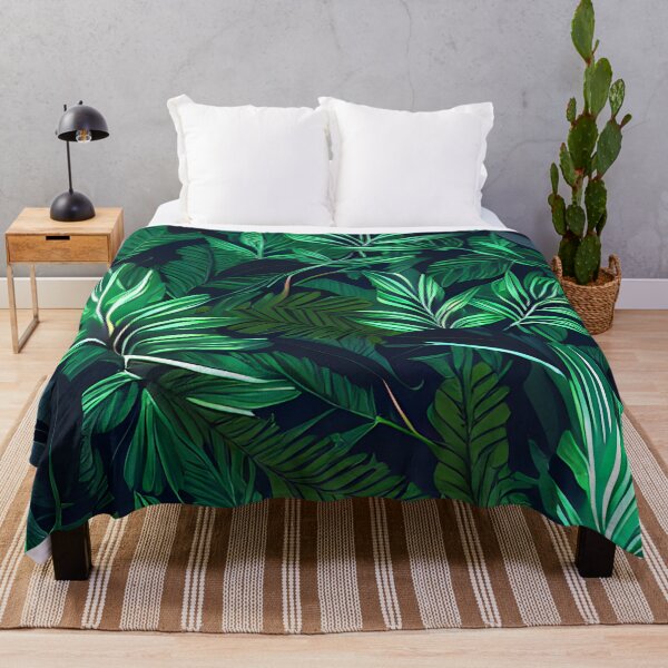 Item preview, Dark tropical green leaf patter #13 designed and sold by supeart.
