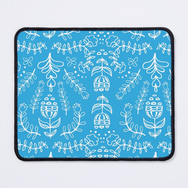 Item preview, Fika_Floral Retro Traditional Design_Blue designed and sold by ElaMilkoDESIGN.