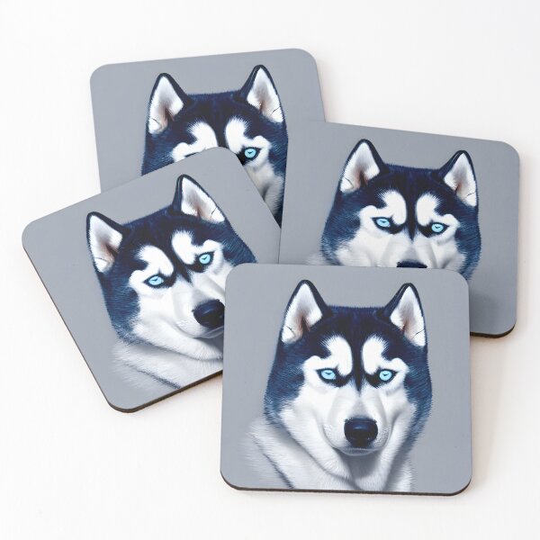 Aperçu de l'œuvre Portrait de chien coloré Husky Sibérien #41 créée et vendue par supeart.