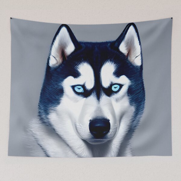 Aperçu de l'œuvre Portrait de chien coloré Husky Sibérien #41 créée et vendue par supeart.