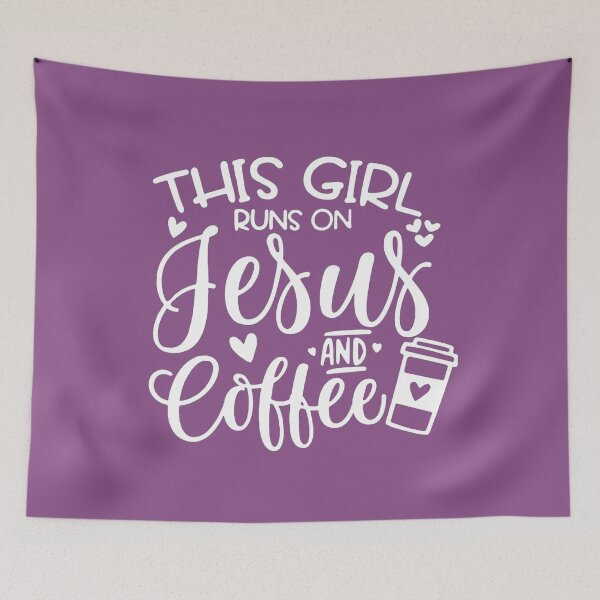 Item preview, Copy of This Girl Runs on Jesus and Coffee Love designed and sold by Rowena Jones.