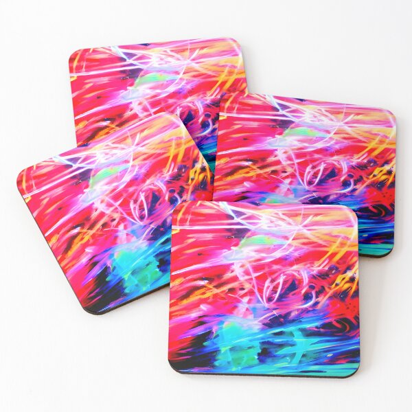 Item preview, thick dense paint pattern knife art - pink blue paint pattern #11 designed and sold by supeart.