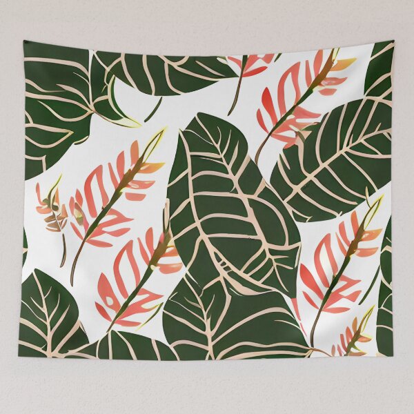 Item preview, tripical leaf floral pattern #11 designed and sold by supeart.
