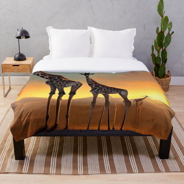 Item preview, Serengeti Sunset Beautiful African Girraffe Art designed and sold by artsyhands254.
