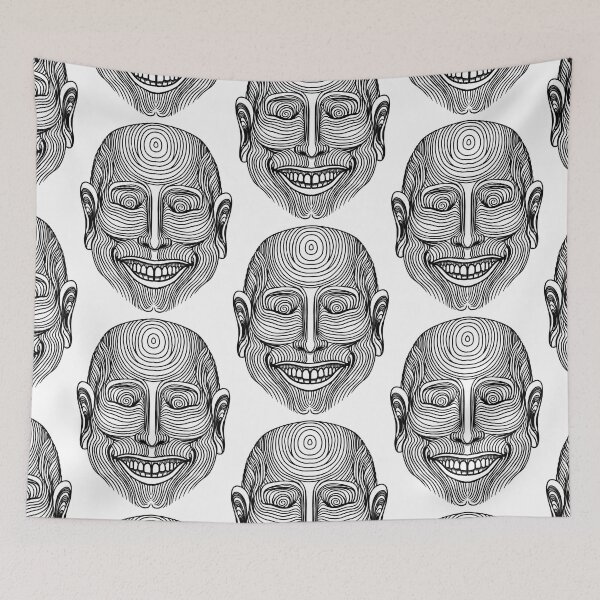 Item preview, strange smiling buddha tattoo designed and sold by Blue Bouy.