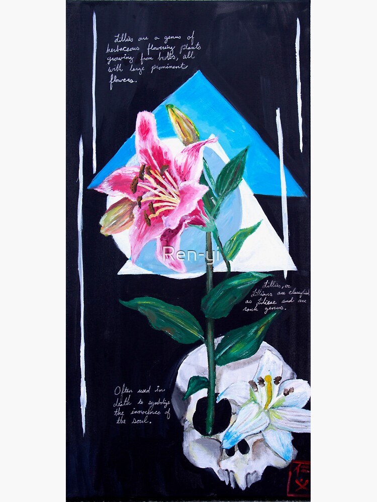 "Botanical Lily A Symbol of Death" Sticker for Sale by Renyi