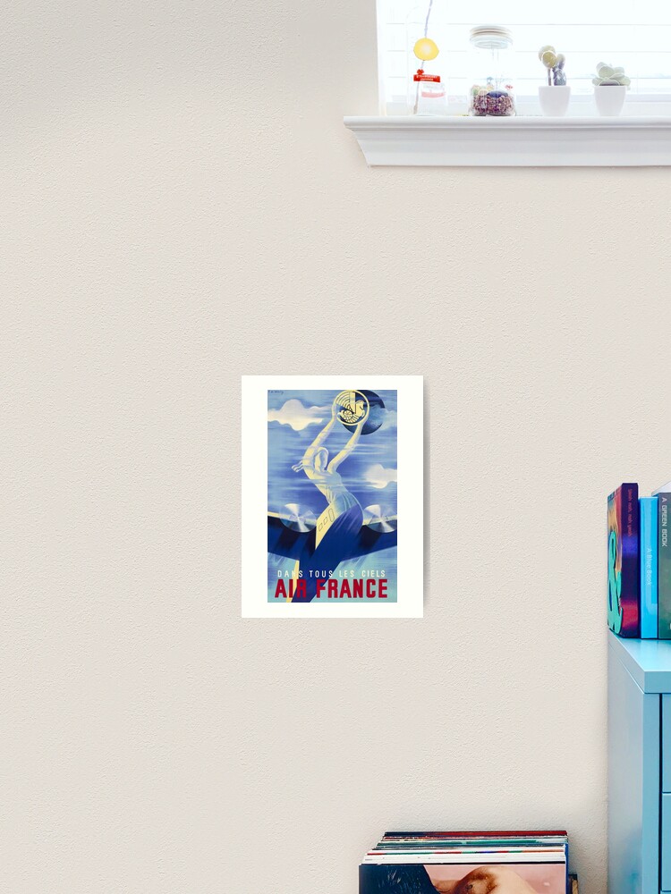 Dans Tous Les Ciels AIR FRANCE 1935 Art Deco Poster by Roger De