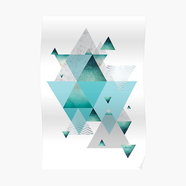 Turquoise Geometric Poster
