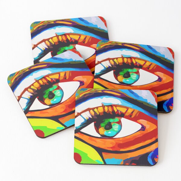 Item preview, Eye abstract colorful painting designed and sold by shrolts.