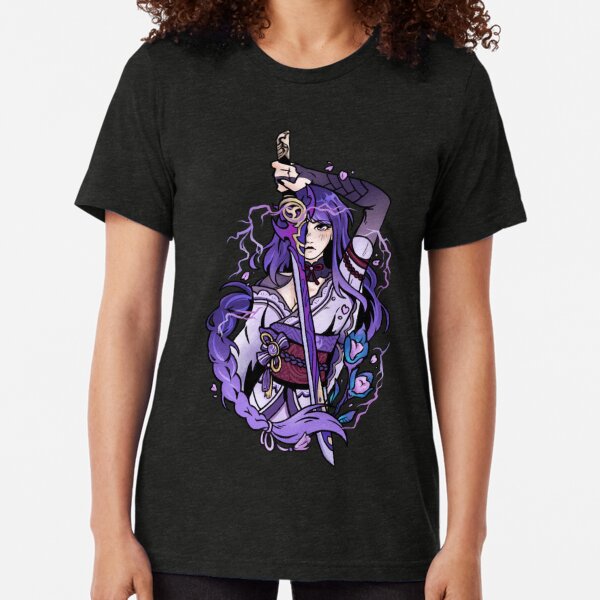 Raiden Shogun Ei Genshin Impact Tri-blend T-Shirt