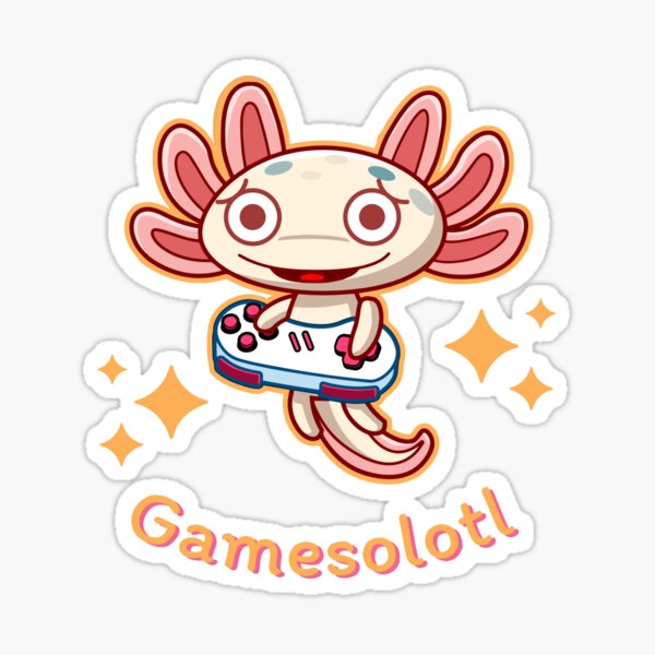 Cute Gaming Axolotl Video Game Computer Videogame PC Kawaii Anime