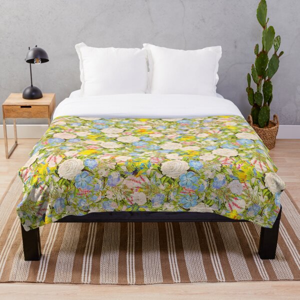 Aperçu de l'œuvre Motif floral sans couture avec des fleurs minimalistes de couleur vive créée et vendue par BeInTouch.