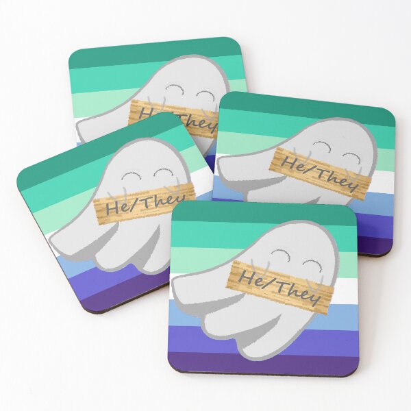 Item preview, He/They Gay Pronoun Ghost designed and sold by Forest-Bird.
