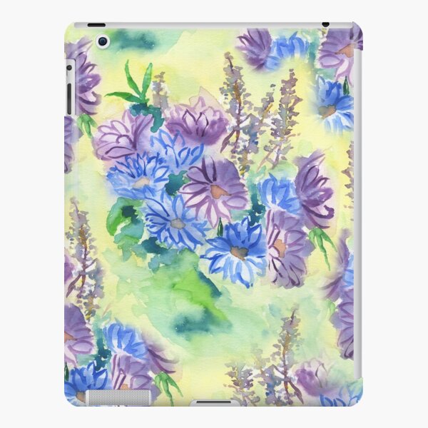 Watercolor Hand-Painted Purple Blue Daisies Daisy Flowers iPad Snap Case