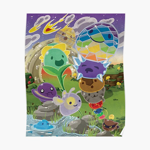 Slime Rancher All Slimes Collection Poster