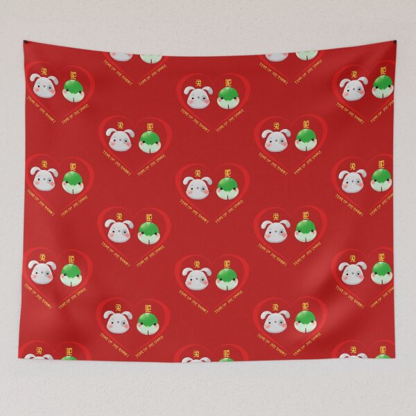 Item preview, Year Of The Rabbit And Year Of The Snake Couples Cute Chinese Zodiac Animals designed and sold by Karry-Pat.