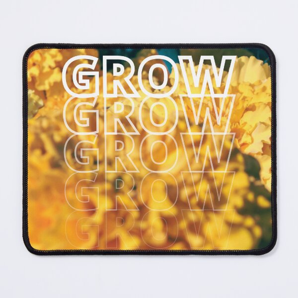 Item preview, GROW (above) - Sunny Vintage Yellow Flower Background designed and sold by AliceSLee.
