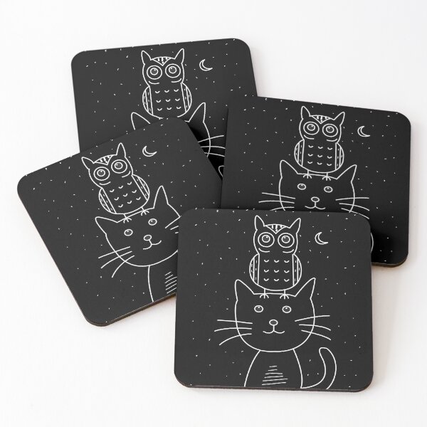 Item preview, A cat and an owl designed and sold by fernandobos.