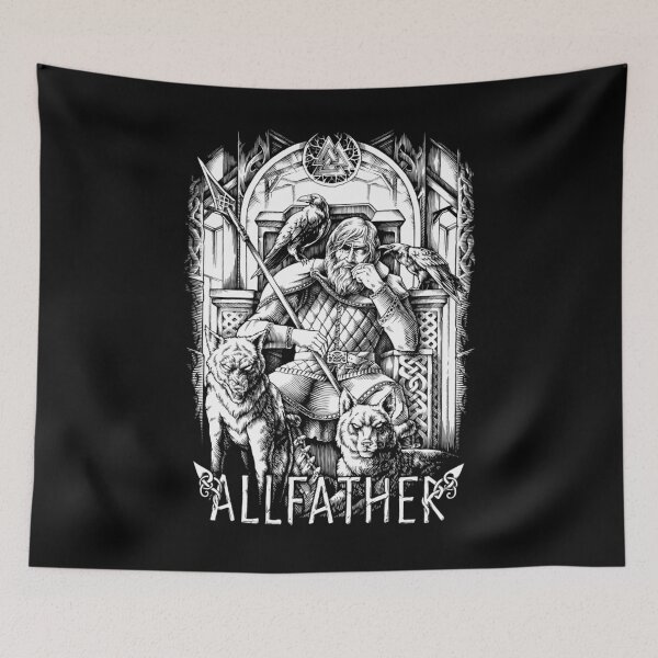 Item preview, Valhalla Allfather Odin Norse Viking Scandinavian Pagan Mythology  designed and sold by TessaEste.