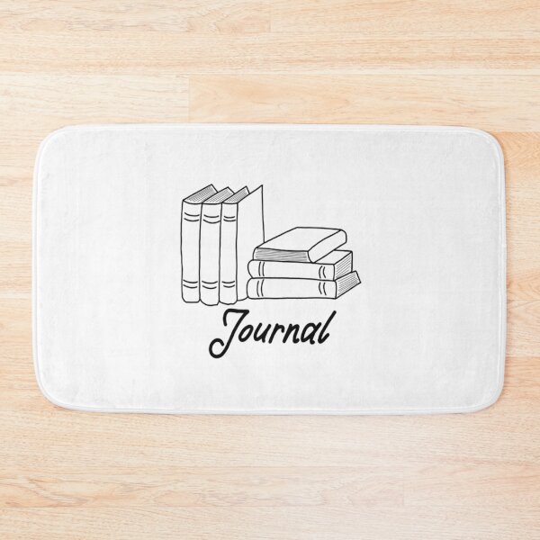 Item preview, Stack of Books with word Journal - black and white - Dark Academia designed and sold by daisydance.