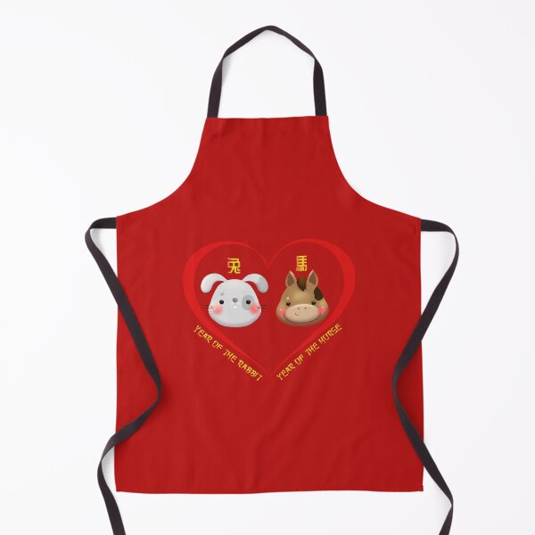 Item preview, Year Of The Rabbit And Year Of The Horse Couples Cute Chinese Zodiac Animals designed and sold by Karry-Pat.