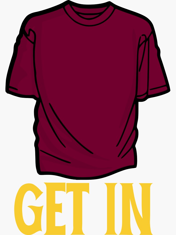 "GET IN FUNNY CAPTION" Sticker for Sale by vintagehumour Redbubble