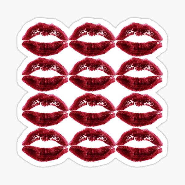 "red lipstick stains" Sticker for Sale by stainedauroras Redbubble