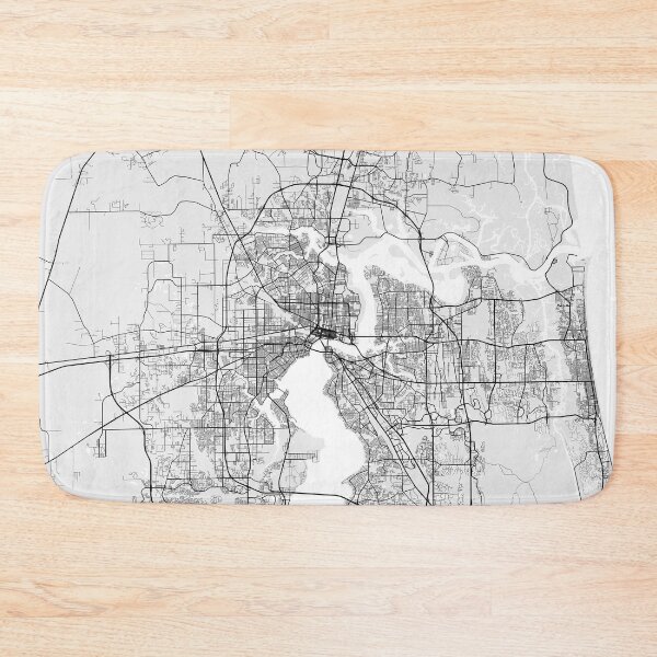 Item preview, Jacksonville City Map of Florida, USA - Light designed and sold by deMAP.