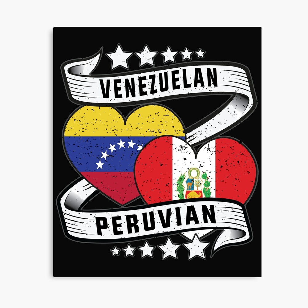 Venezuelan Peruvian flag shirt Half Peruvian and Half Venezuelan 